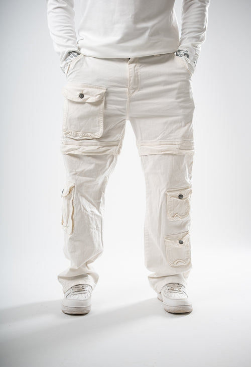 Cobra V1 Cargo Pants  (White)